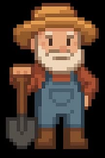 Shop farmer illustration